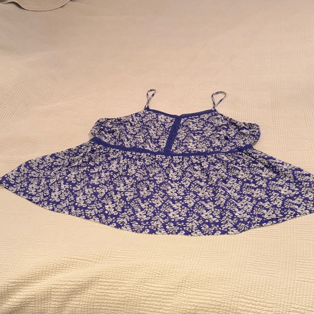 Madewell Blue Floral Tank Top